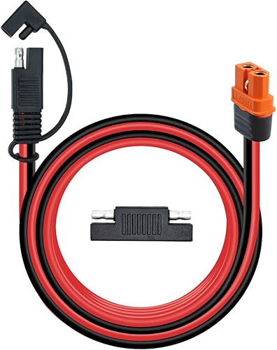 RIIEYOCA Adaptador de conector SAE a XT60I-F, cable de 12 AWG Conexión de panel solar SAE, con adaptador inversa SAE para estación de energía