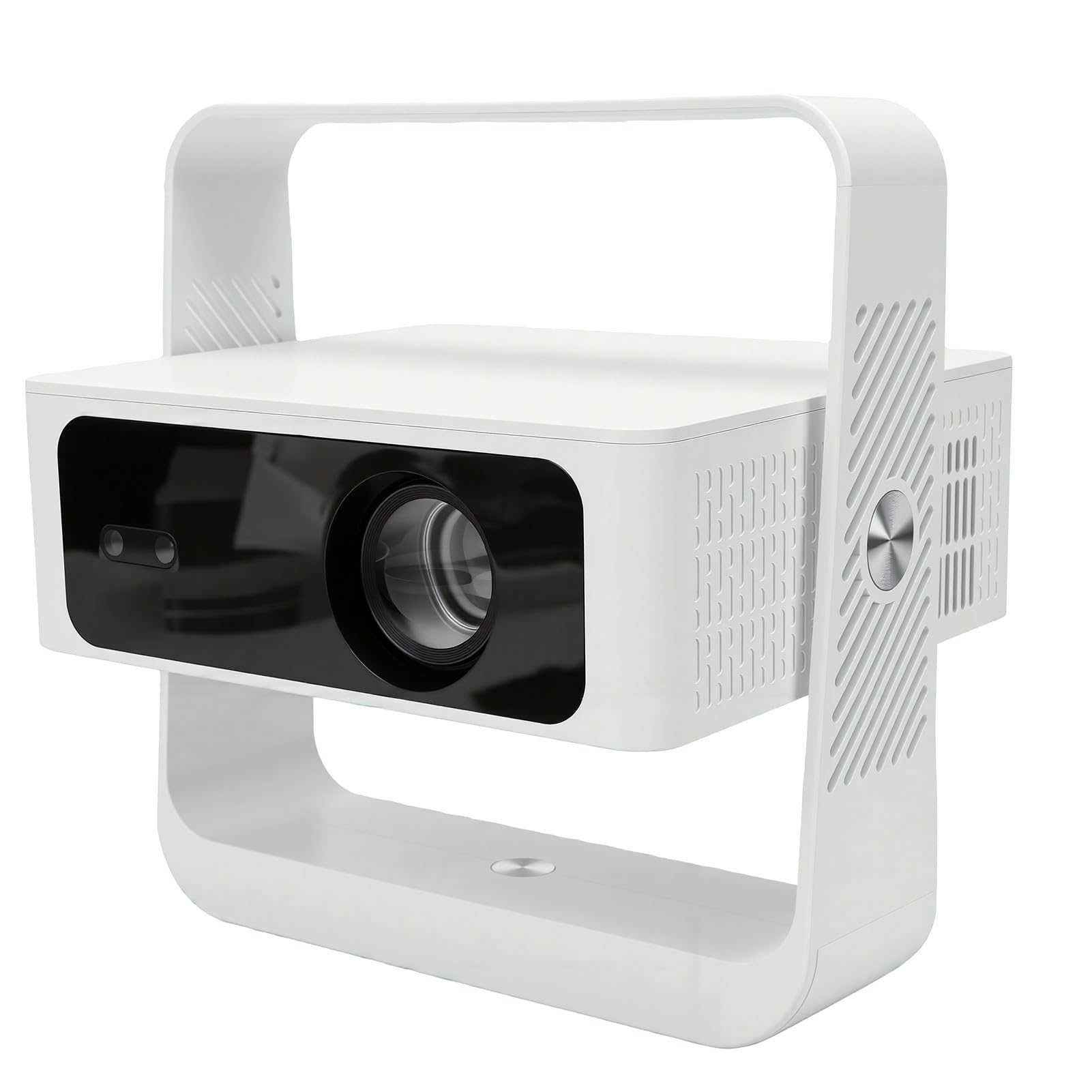 Generic Proiettore Intelligente Portatile, Messa a Fuoco Automatica 200 ANSI Ruotabile a 360° (Spina europea)