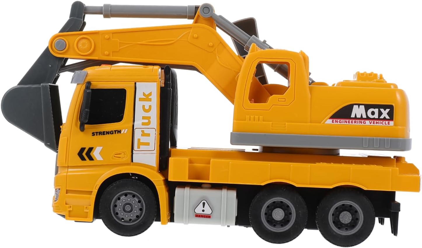 Yardwe Musical Light Excavator for Inertia Construction Vehicle with Smooth Edges Safe for Design Present for Boys