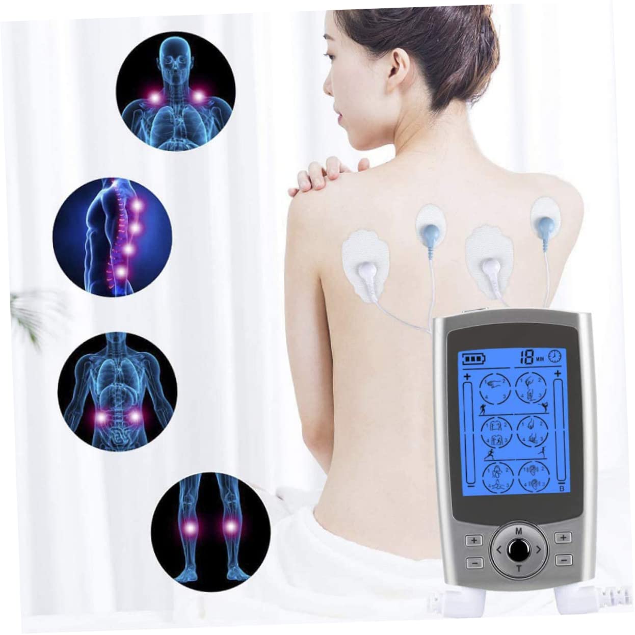 Healeved Masajeador Portátil para Piernas y 24 Modos, Material Abs y Goma, 200ma, Adecuado para Uso en Casa Centros de Masaje