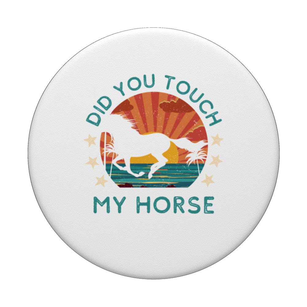 equine enigma - the horseplay tee PopSockets Swappable PopGrip, Black - Image 3