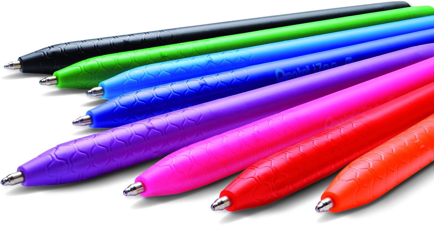 Pentel BX467 Ballpoint Pen Izee 0.7 mm Pink, 12 Pieces