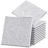 Moon River 吸音材 吸音ボード 200kg/m³ 高密度 軽量 部屋用 設置簡単 吸音シート 騒音対策 インテリア 楽器 壁 ドア 消音 騒音 防音 湿気防止 保温 難燃 吸音パネル 30cm×30cm 虫ピン押しピン付き (1.08㎡（12枚）, グレー)