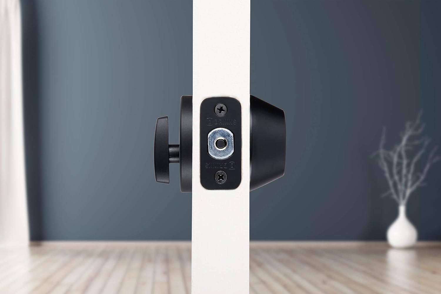 BRINKS Transitional Single Cylinder Deadbolt Lock, Door Lock Built for Residential Protection ANSI Grade 2 Security, Matte Black