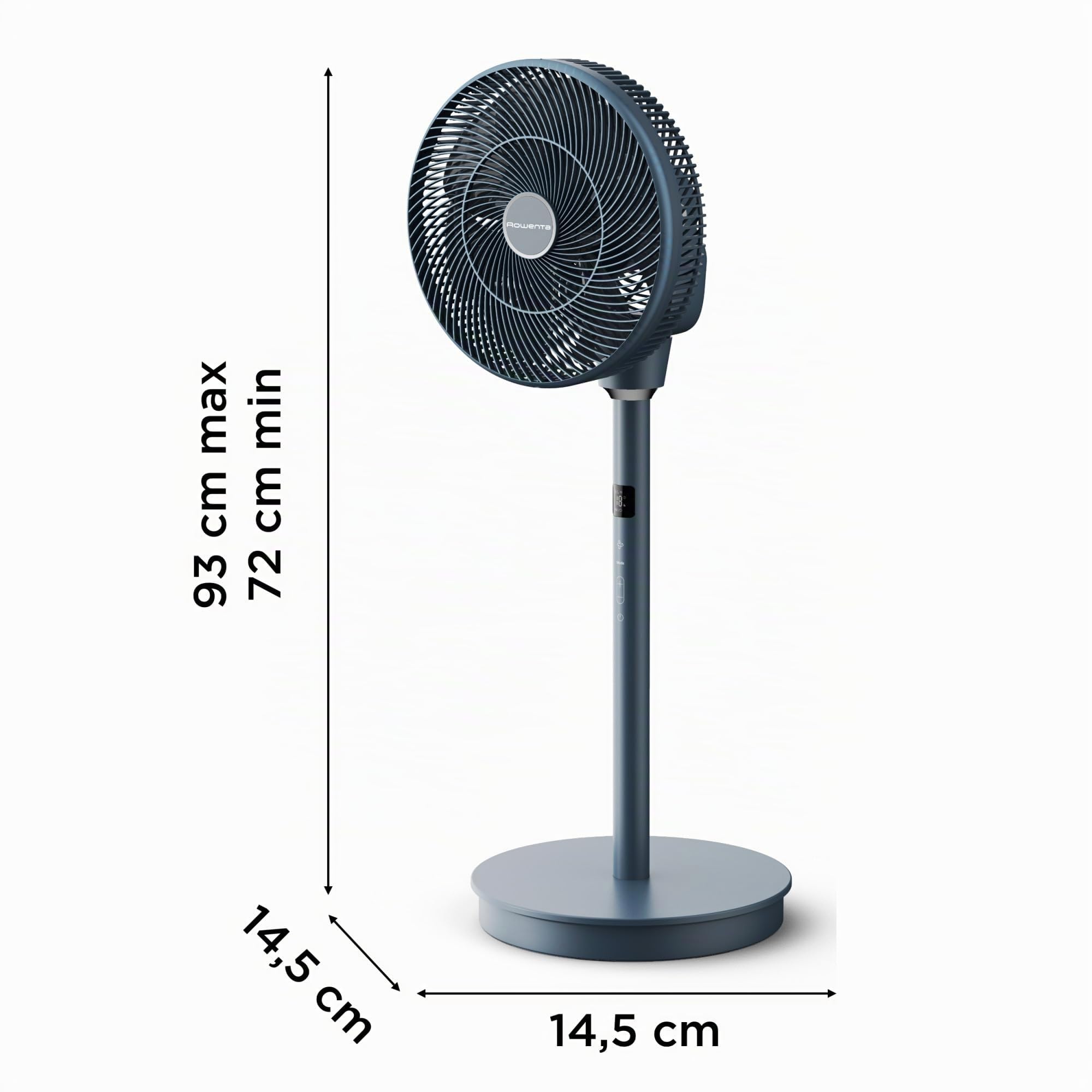 Rowenta Turbo Swift Silence, Ventilatore a Piantana, Freschezza Intensa e Silenziosa, Oscillazione Multidirezionale, QV5041F0