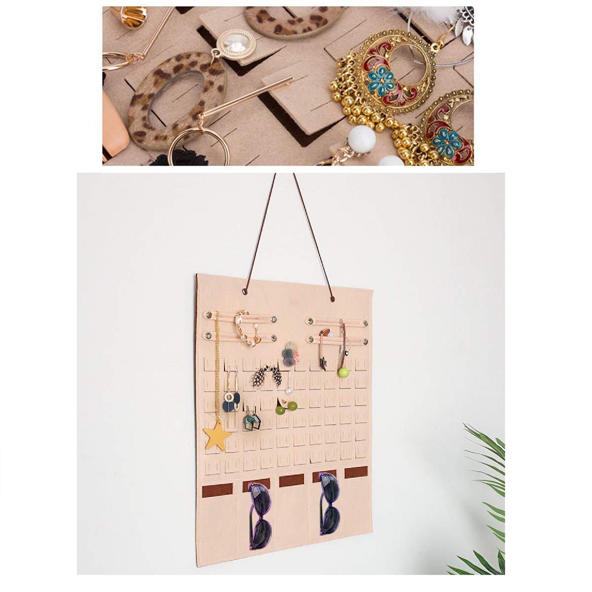 Amazon.co.jp: ジュエリーポーチ ウォールポケット 吊り下げ式 省