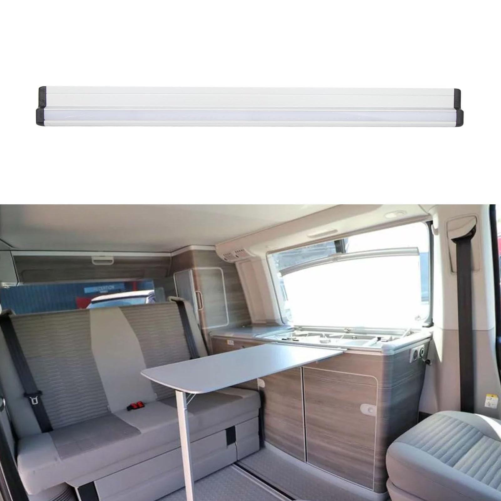 Srliya Rail de Table Mural pour Camping-Car, Support de Rail de Table Mural Antirouille en Alliage D'aluminium de 19,7 Pouces à Haute Résistance pour Caravane de Bateau de Yacht, adapté