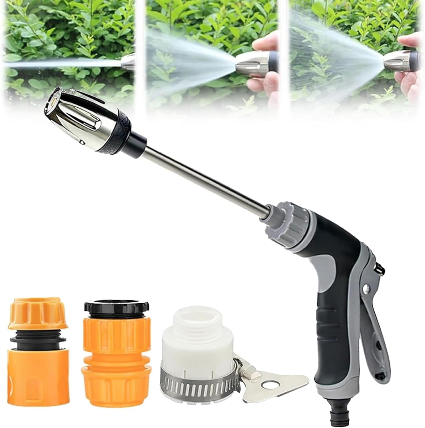 2025 new waterblitz pressure washer, waterblitz pressure water washer, with 360° rotating for three spray modes water (water washer+3pcs connector)
