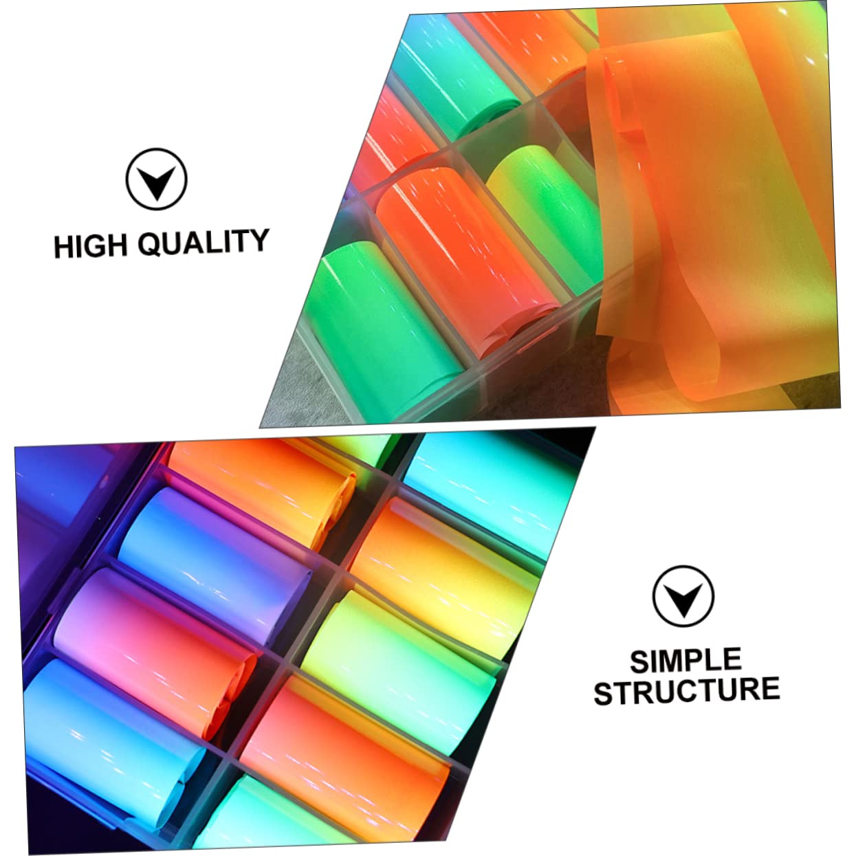 Healeved Adesivi Per Unghie Fluorescenti Decorazioni Nail Art Per Unghie Facili Applicare Manicure e Speciali
