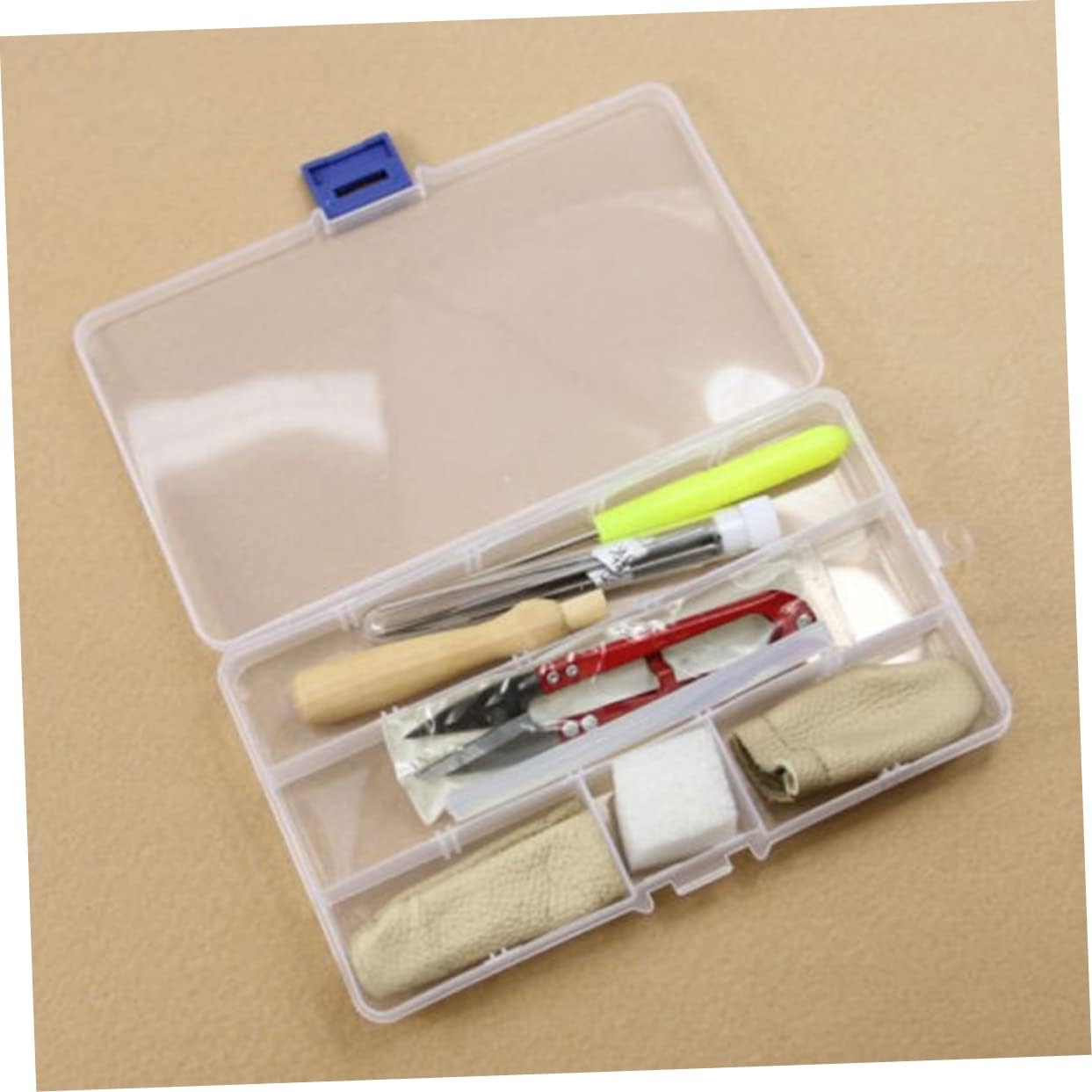Operitacx 3pcs Needle Felting Tool Set Accessories Complete Felt Kit for Beginners Including Needles Scissor Felting Pad Wooden Handle and More Random Color