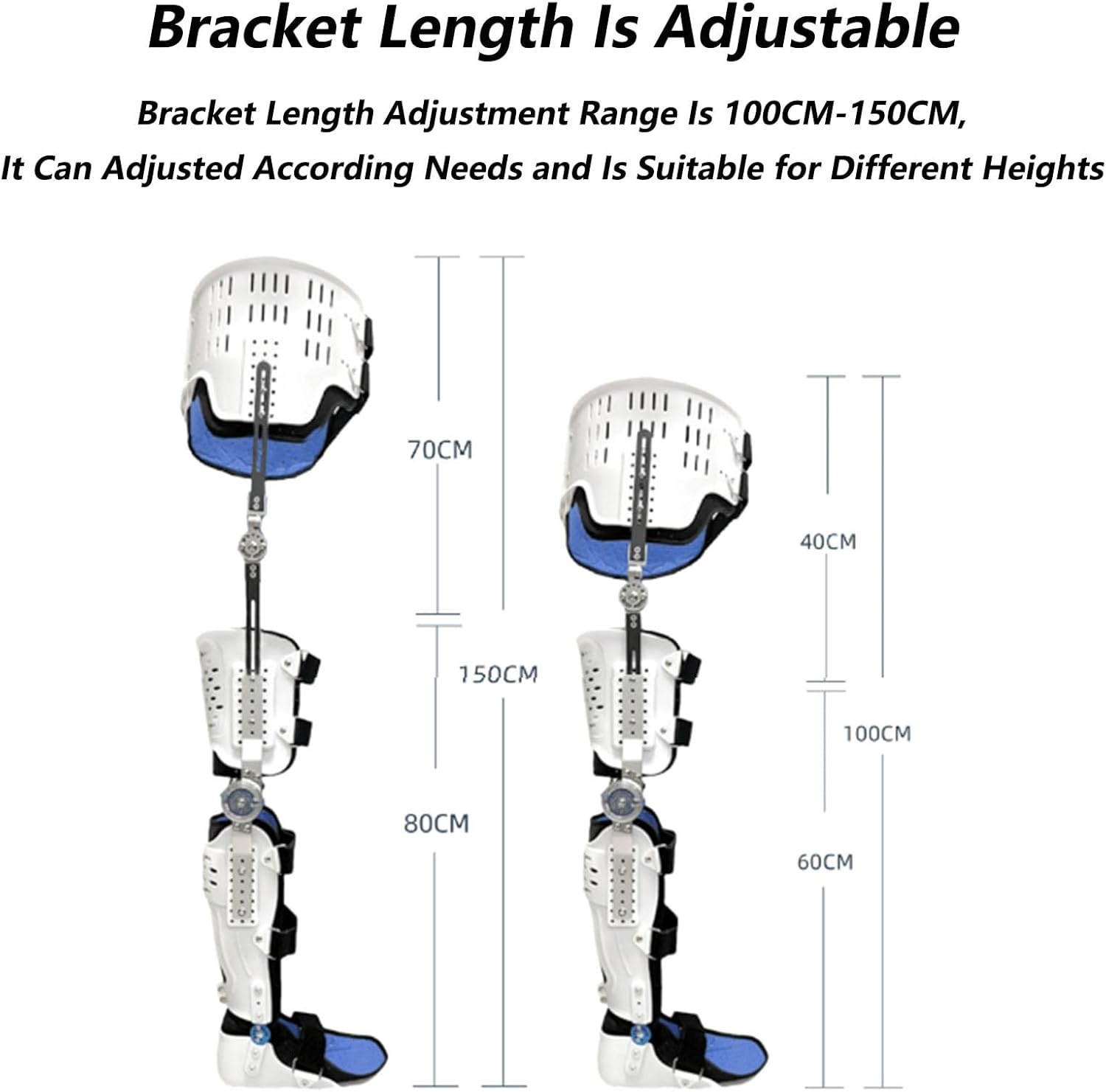 SFKLYU Hip Knee Ankle Foot Orthosis Adjustable Knee Joint Fixed Brace Full Leg Brace Knee Support Breathable Thigh Knee Ankle Foot Supports Orthosis,Style a,Left