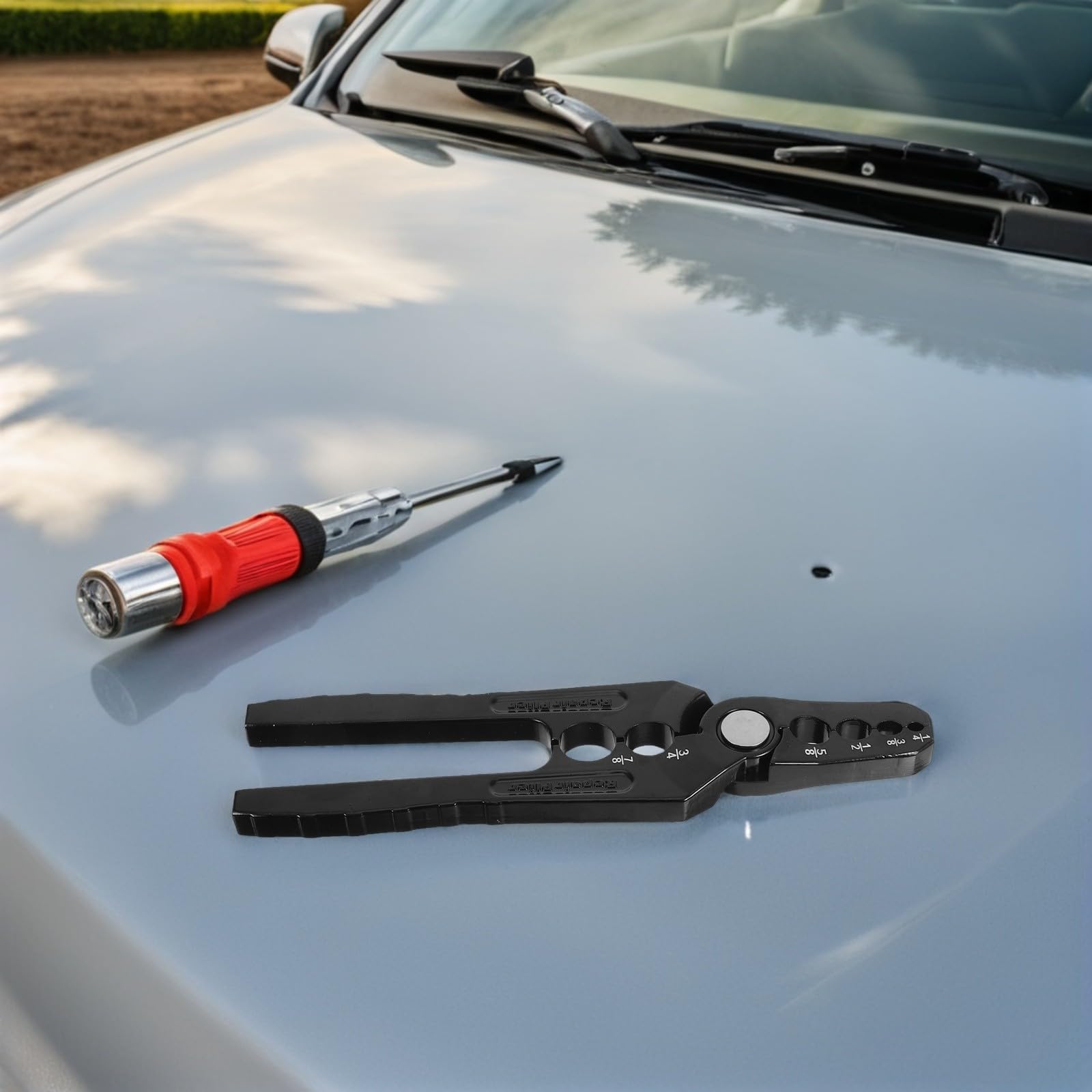 YARNOW Pince de Réparation Tubes Cuivre Manuelle, Arrondisseur Tubes Réfrigérant, Alliage Aluminium Robuste, Outil Portable Compact, Dépannage Climatisation et Réfrigération Automobile