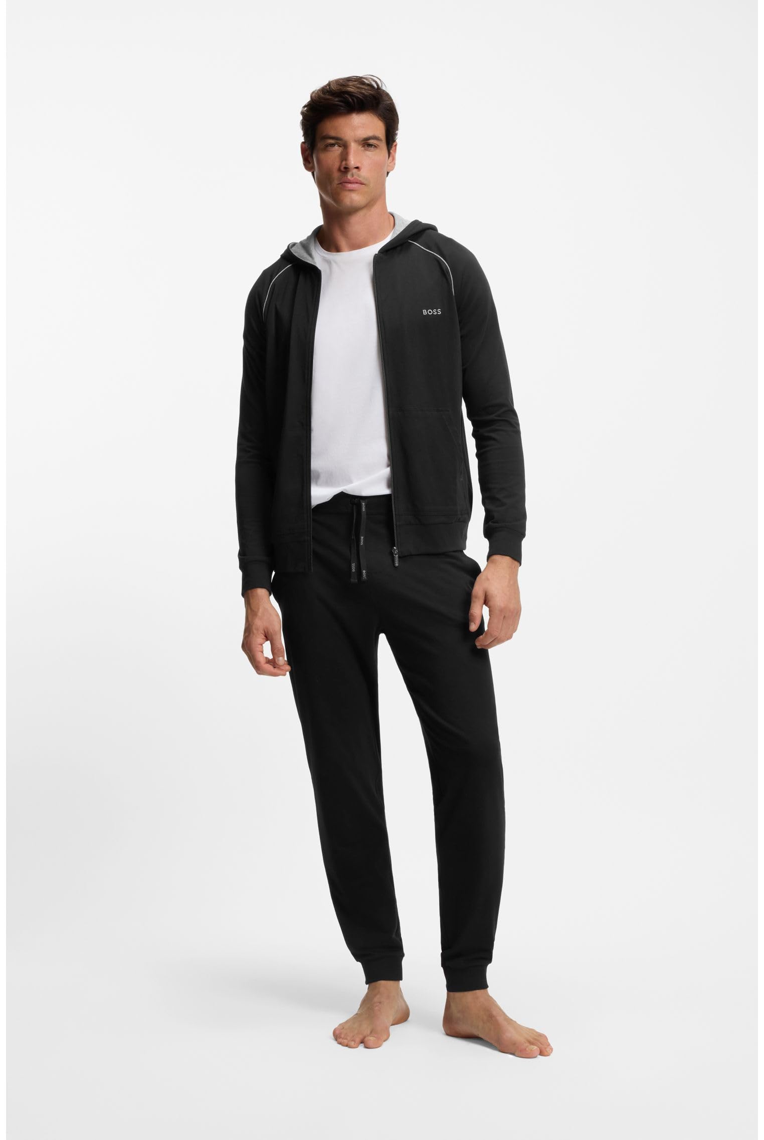 BOSS Hommes Mix&Match Pants Bas de survêtement en Coton Stretch à Logo brodé