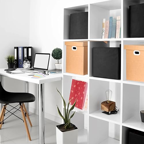 Miniatura 7 de Juego de cajas de almacenamiento de álbumes de recortes de 12 x 12 pulgadas 1 caja organizadora de archivos 12 piezas organizador de papel de álbum