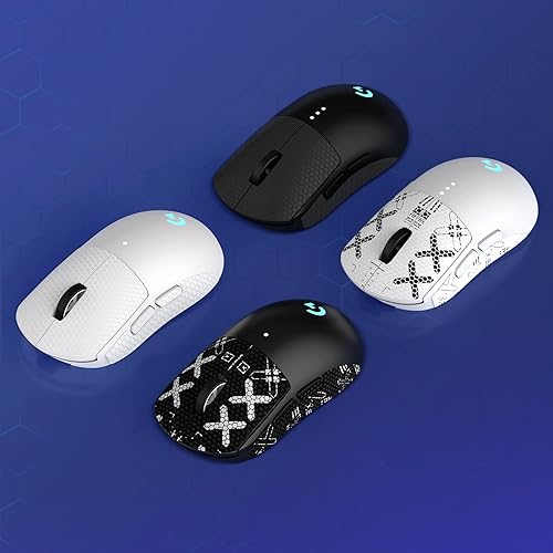 Miniatura 7 de JINGDU Piel antideslizante compatible con el mouse inalámbrico Logitech G PRO, cinta de agarre antideslizante, agarre a prueba de sudor, funda