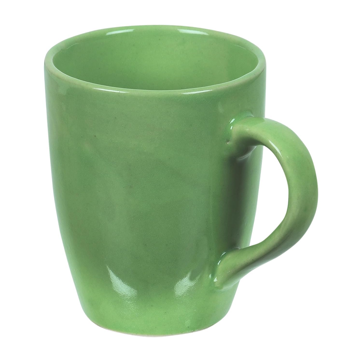 Nikaanch Creations Ceramic Coffee Mug, Green Tea Cup, Dishwasher Safe - 450 ml (Green), Ideal Gift for Friends, Family, Home, Office Drinkware Cup
