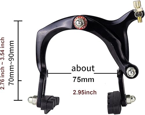 Vista 5 de Mimoke 2 pares de freno C brazo de freno de bicicleta freno delantero y trasero V-freno con pastillas de 2.756 in brazo largo 4.331 in aleación