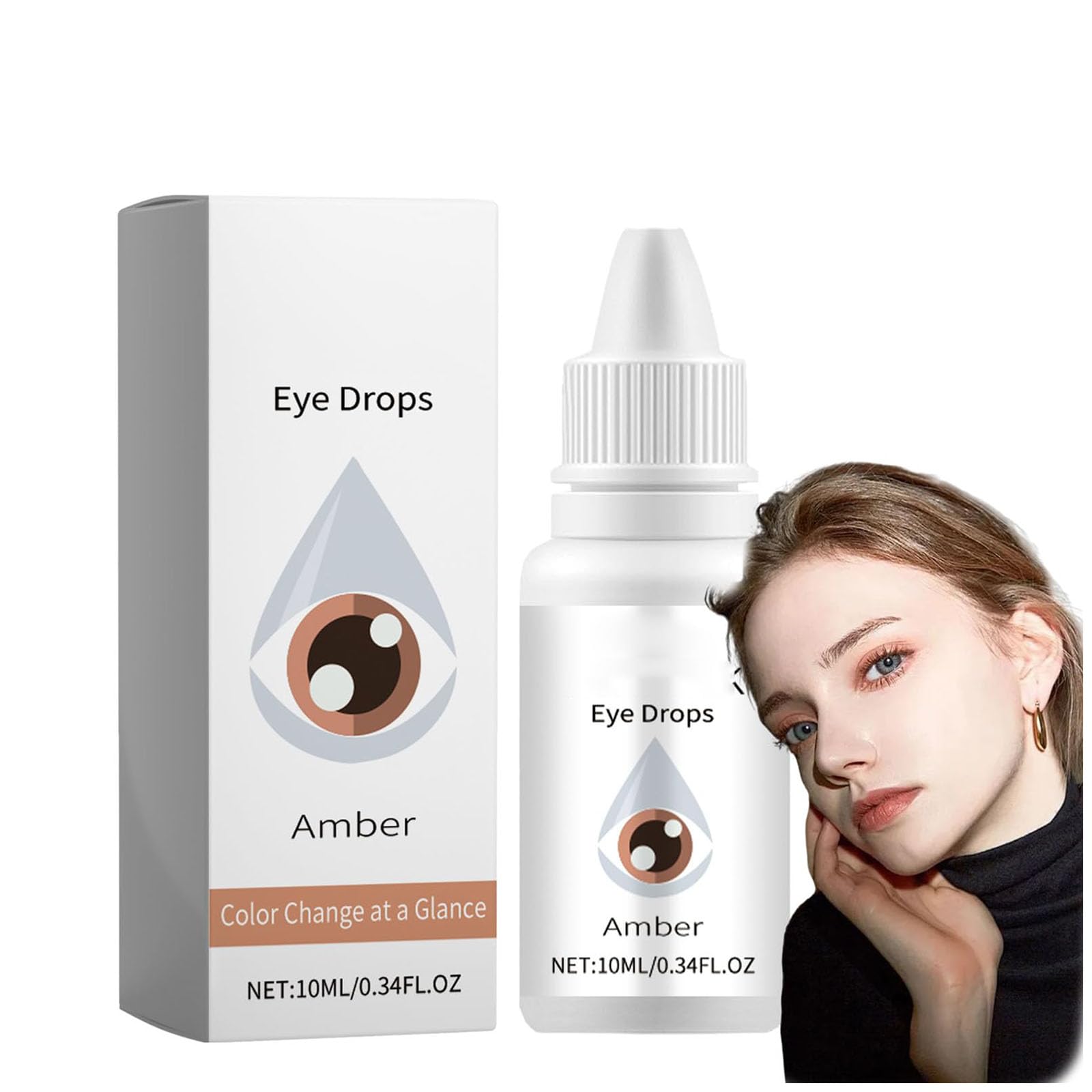Generic Fancy Drops Change Your Eye Color, Fancy Drops Change Eye Color, Fancy Drops Color Changing Eye Drops, Irisink Eye Drops, Eye Color Changing Drops, Change Eye Color Drops (Amber)