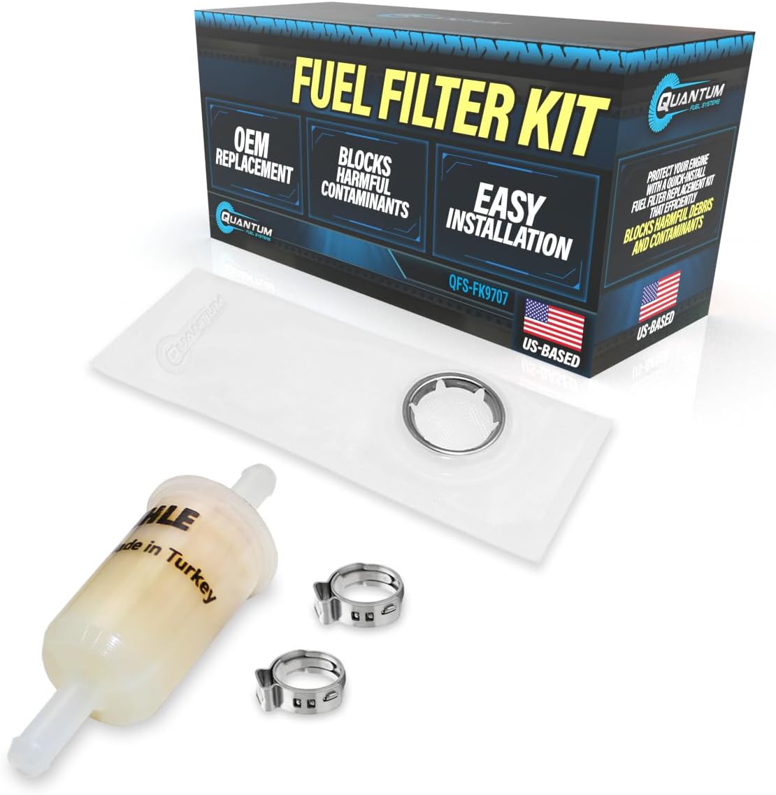 QFS Fuel Pump Strainer and Fuel Filter Kit Replacement for (2008) Arctic Cat 700 EFI TRV / H1 0570-246