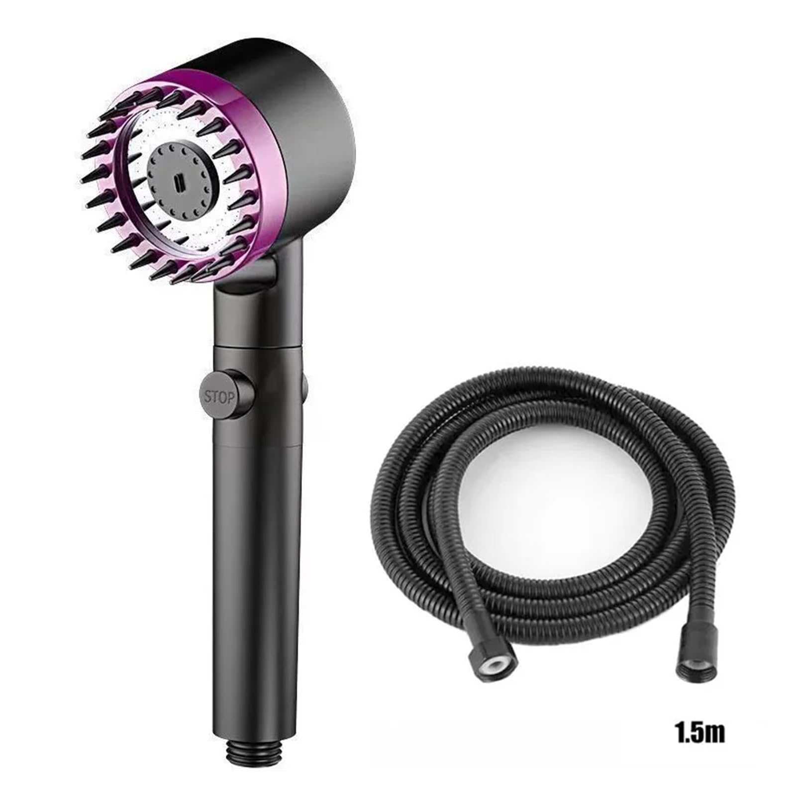 Filtro doccia portatile con 3 velocità regolabili, viola, esperienza simile a una spa, compatibile con accessori per soffione doccia per relax e pulizia rinfrescante.