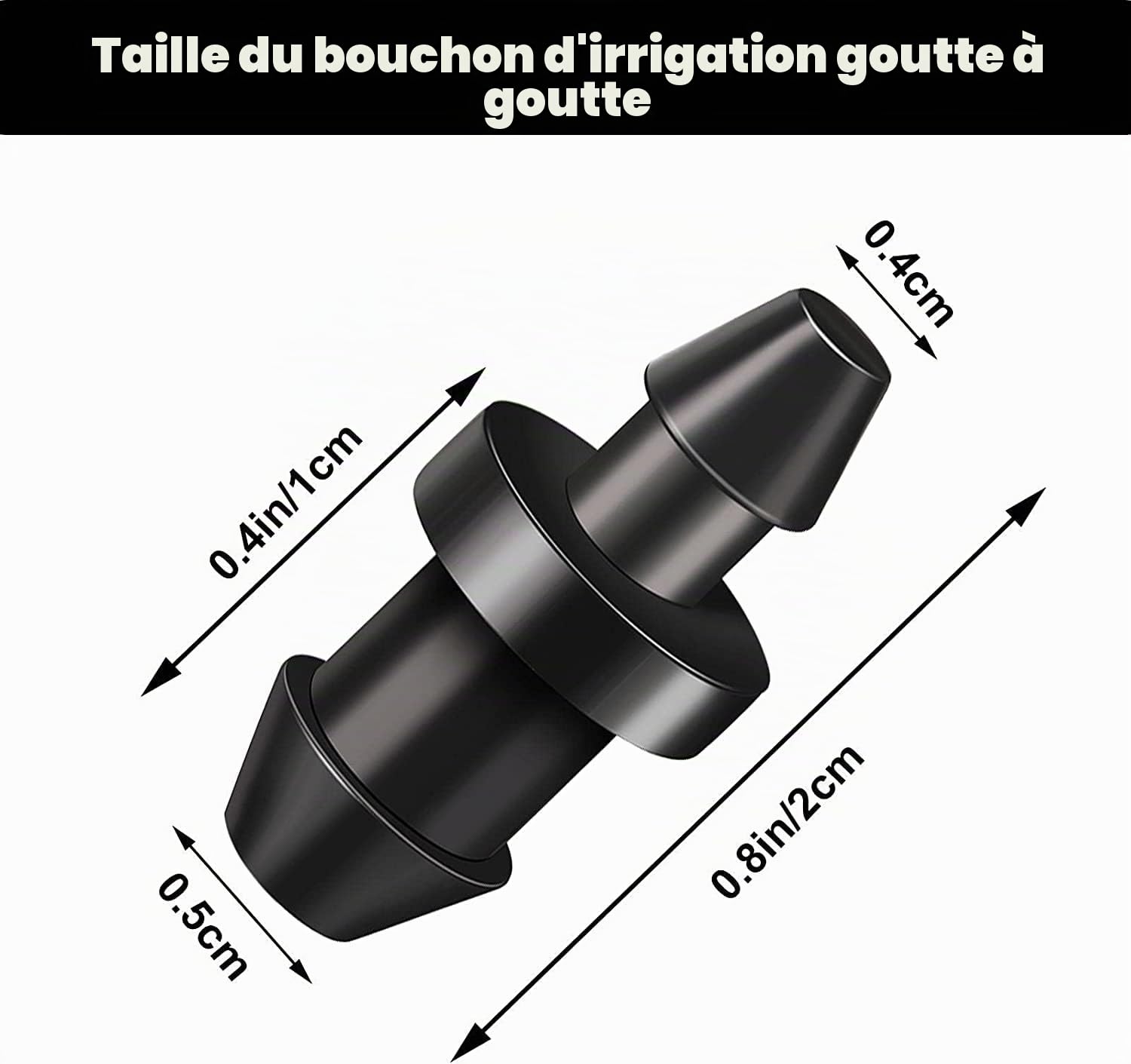Hydrogarden Bouchons de Trou d'Irrigation Goutte à Goutte 1/4 Pouce Bouchon d'Irrigation Goutte à Goutte Fermetures d'Extrémité