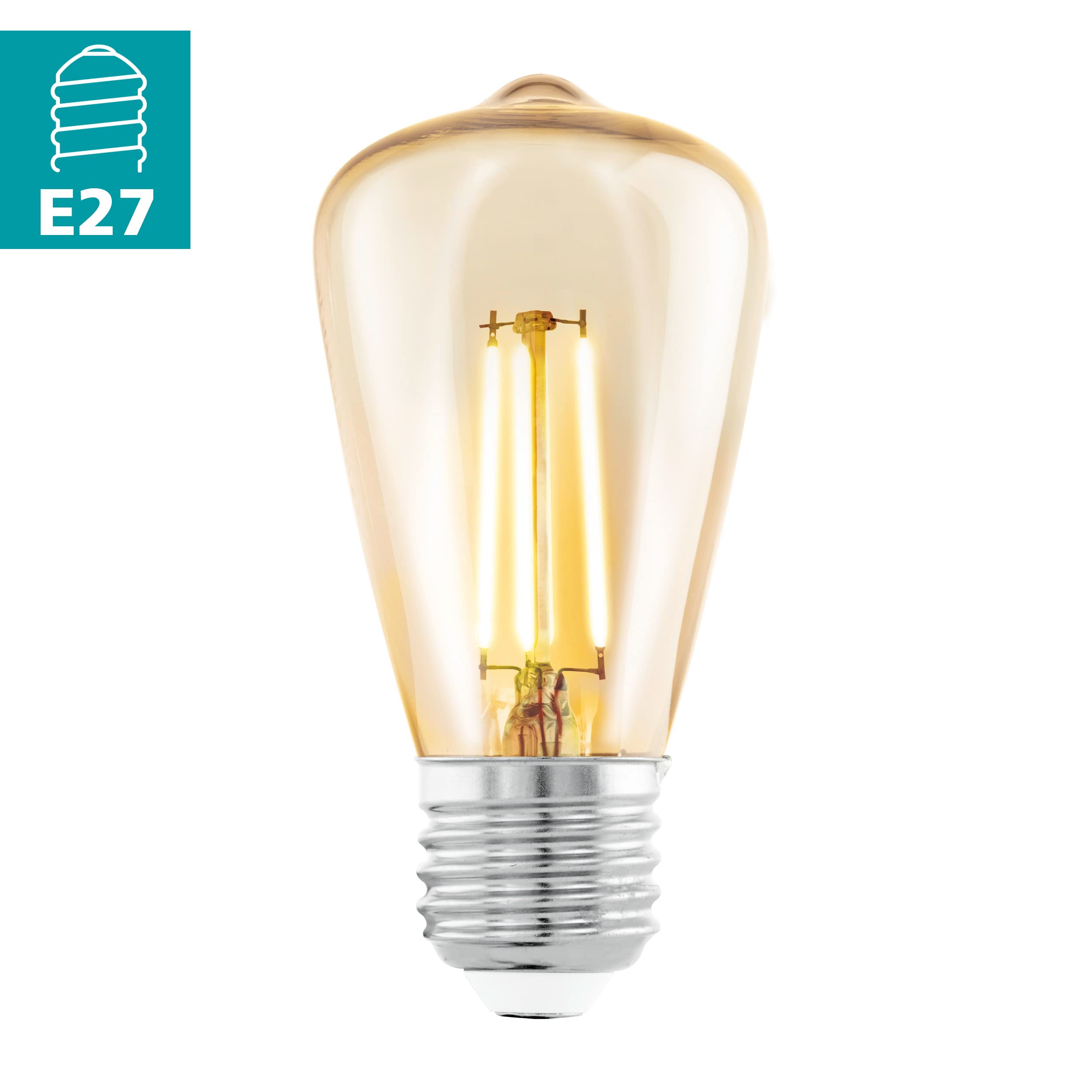 Eglo E27 LED Bulb, Amber Vintage Filament Light Bulb - Image 2
