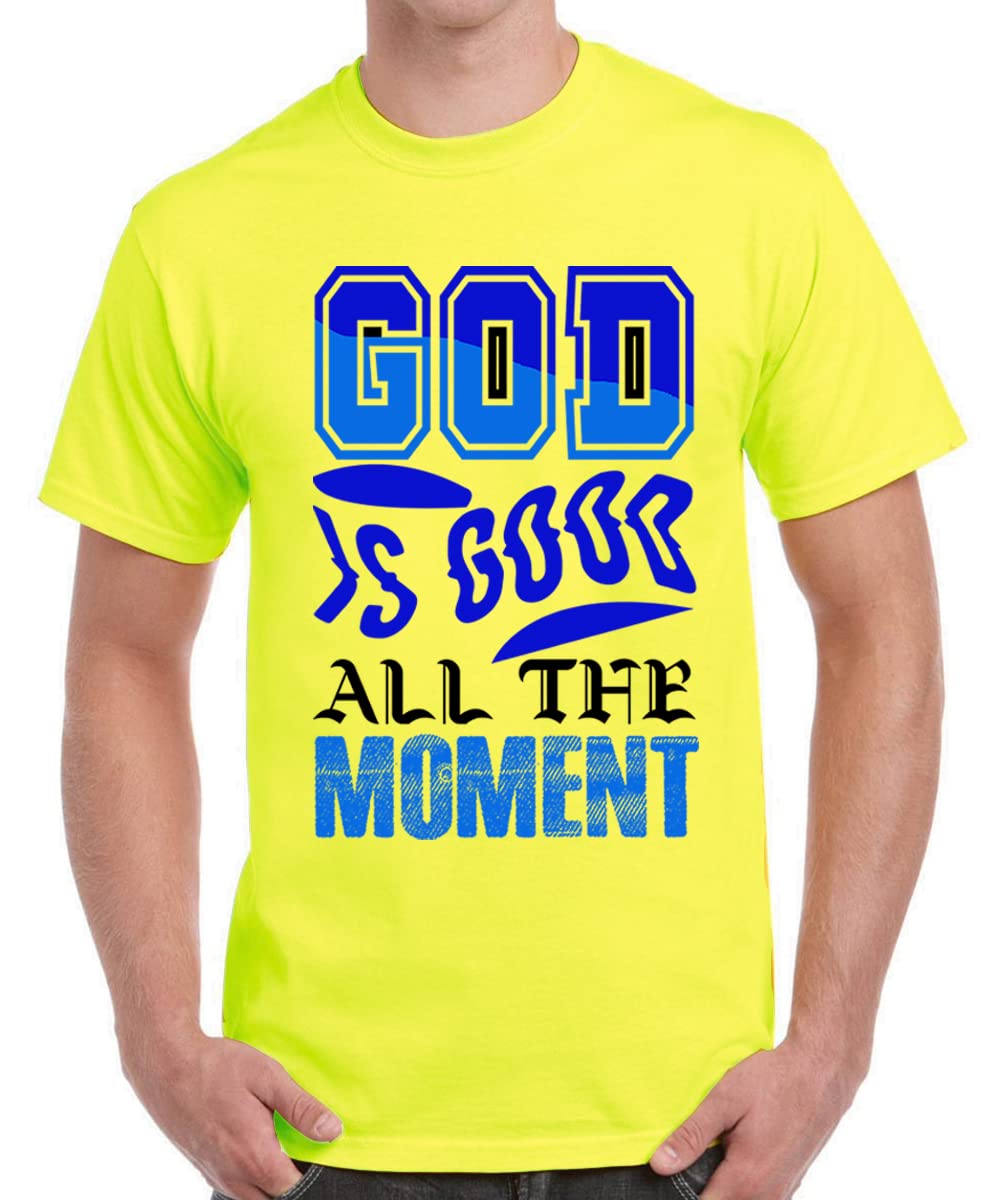 CaseriaMen's Cotton Graphic Printed Half Sleeve T-Shirt - God is Good