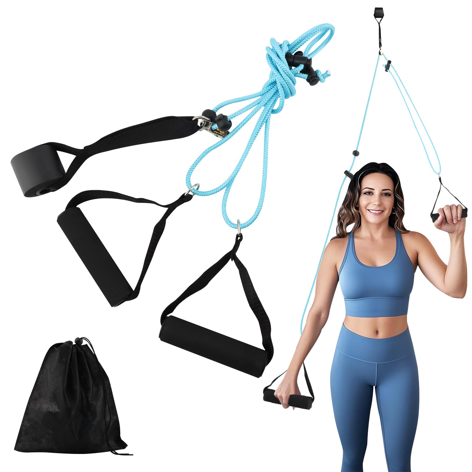 Wemoralix Over Door Shoulder Pulley for Mobility and Strength, Arm Exercise Pulley for Rotator Cuff Rehab, Relieve Frozen Shoulder Pain