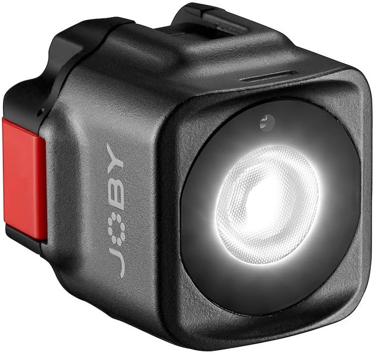 Joby Beamo LED Light for Smartphone and Mirrorless Camera - Compact, Wireless Charging, Bluetooth, Waterproof, for Vlogging, Photo and Video Content Creation