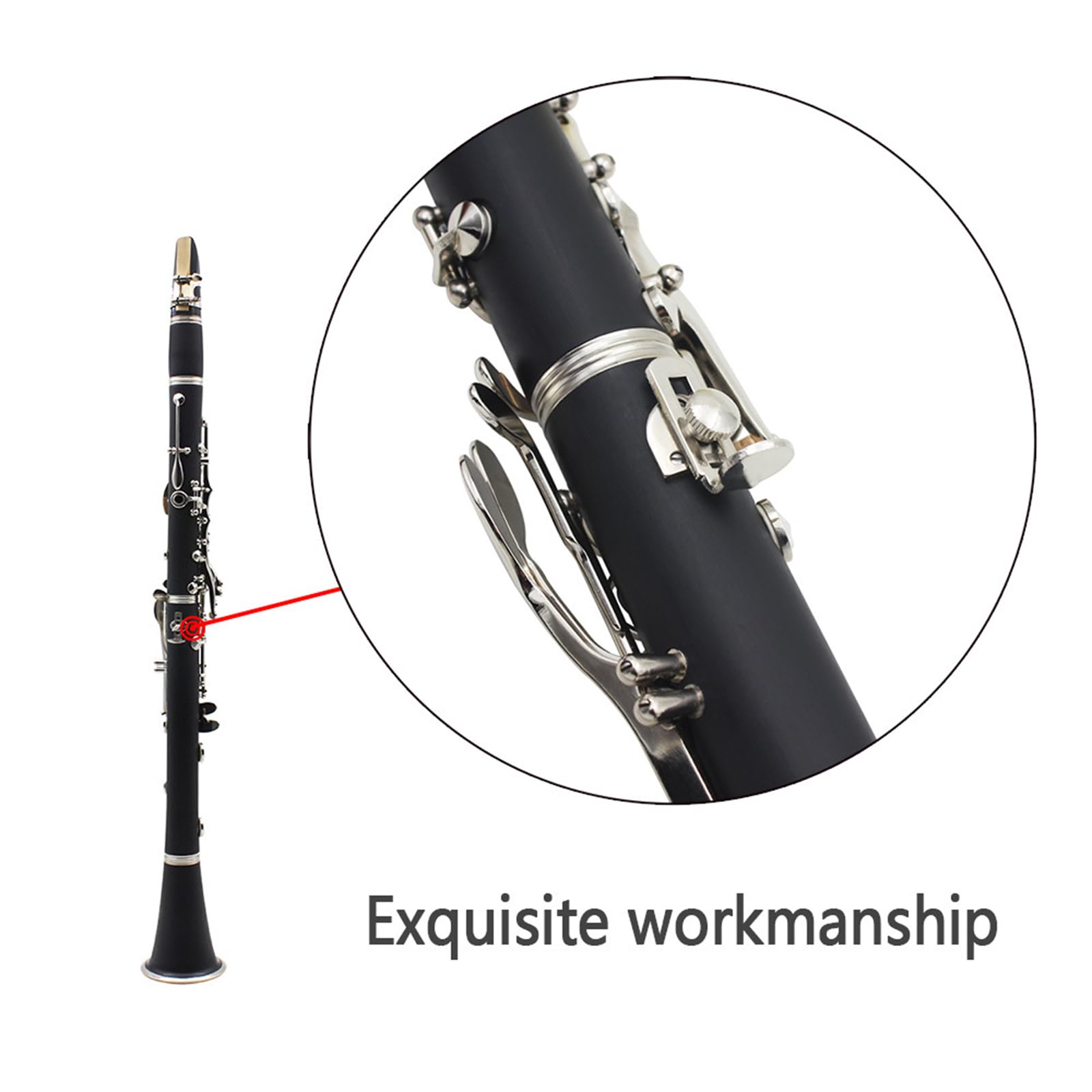 WEISUYUUS Clarinet Thumb Finger Rest with Screws Adjustable Brass Screw Finger Music Tool Protector