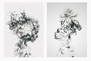 16x20 Inches Smoke Girl Wall Art Canvas Prints and Posters