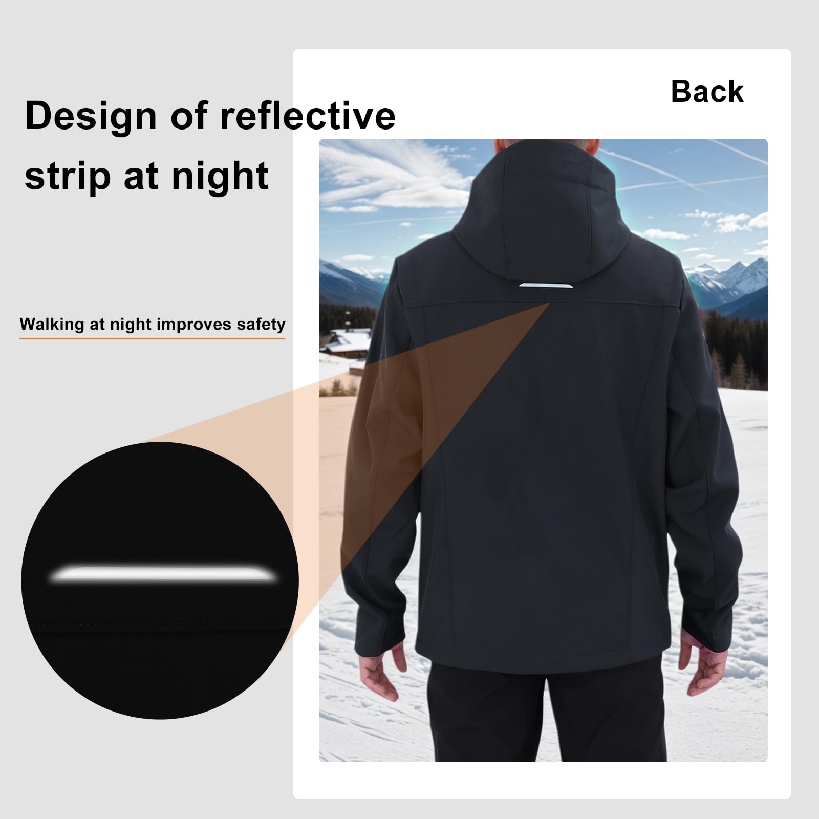 SUKUTU Chaqueta impermeable para hombre para actividades al aire libre abrigo polar chaqueta cálida transpirable y cortavientos para viajar y hacer senderismo