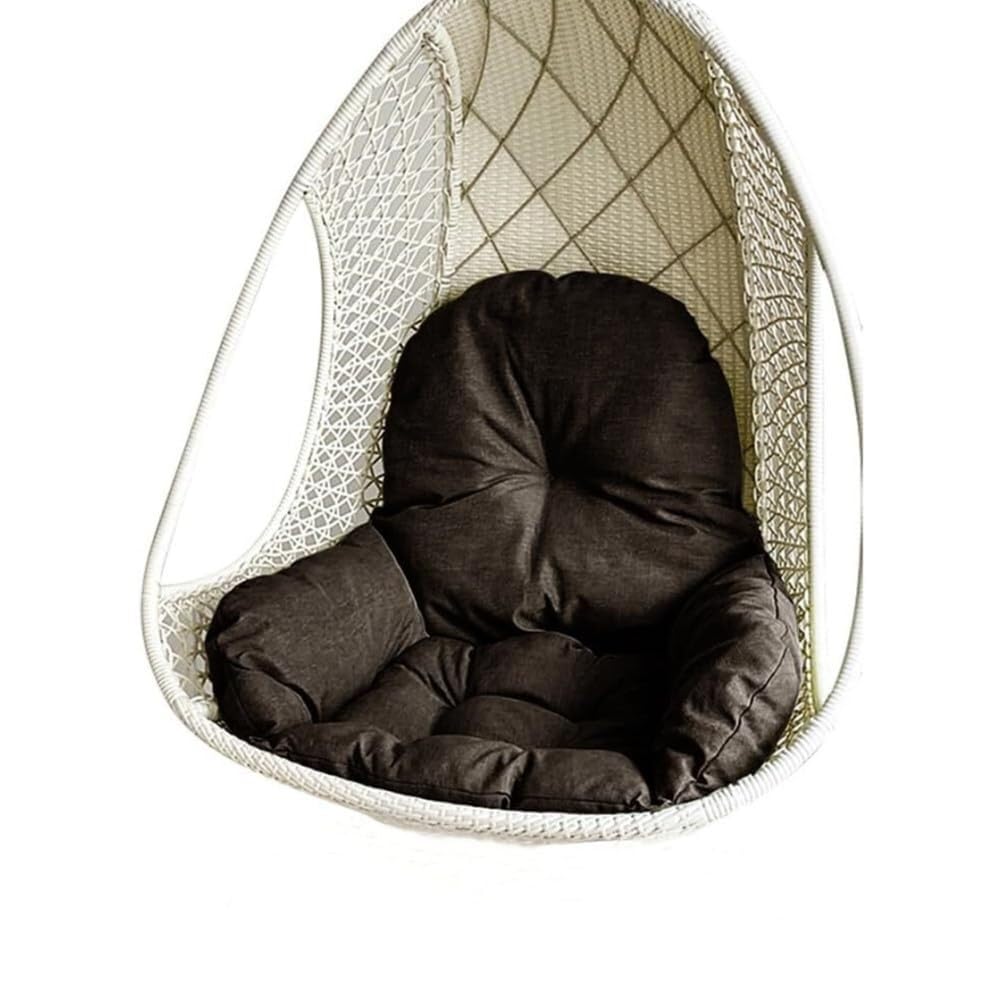 NMVAWIPT Chair Cushion Only- Pear Shaped Hanging Basket Seat - Cotton Linen For Indoor Outdoor Swing Use(Coffee)