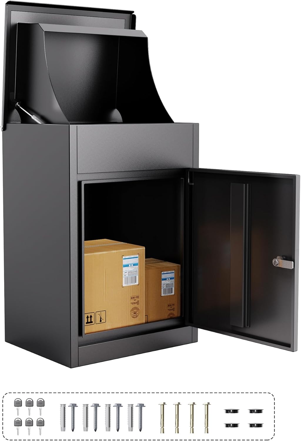 Merapi Parcel Drop Boxes for Outside, 17.5" x 13.7" x 25.4