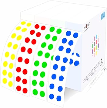 0.25 inch Color Coding Stickers Circle Dot Labels 1/4 inch 4 Colors 4000PCS
