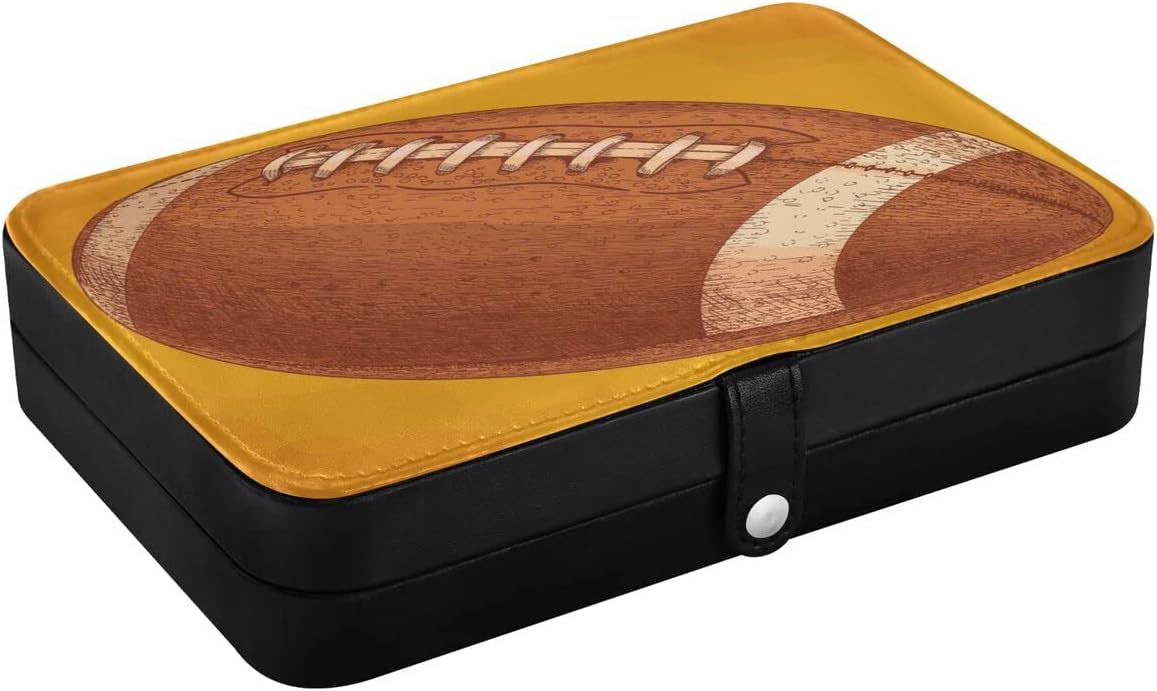 Bolaz Leather Jewelry Box Jewelry Case Storage Box Rugby For Rings Earrings Necklaces