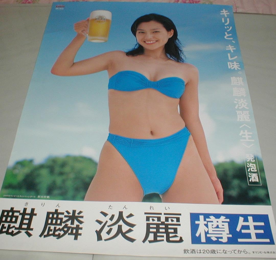 Amazon.co.jp: キリンビール 2000年 原田梓帆 水着ポスター : 文房具