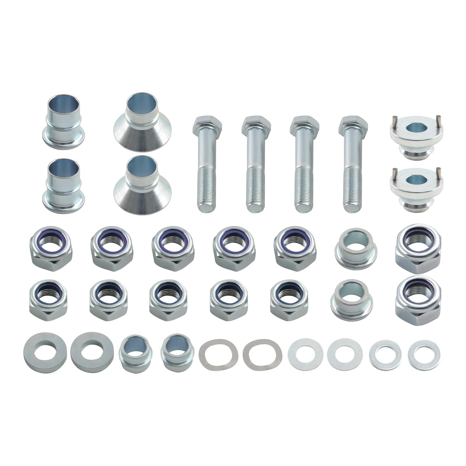 maXpeedingrods Bras de suspension inférieurs avec roulements à billes, grand angle, pour BMW Série 3 E46 1999-2005, tous modèles, rotules réglables, silentblocs de bras de suspension inférieurs