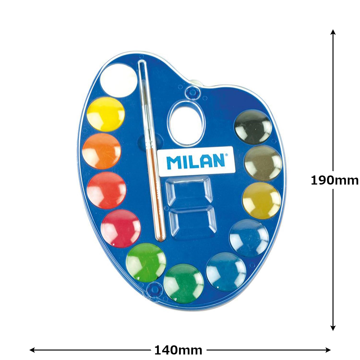 Milan 053412 25 mm Watercolor Palette (Pack of 12)