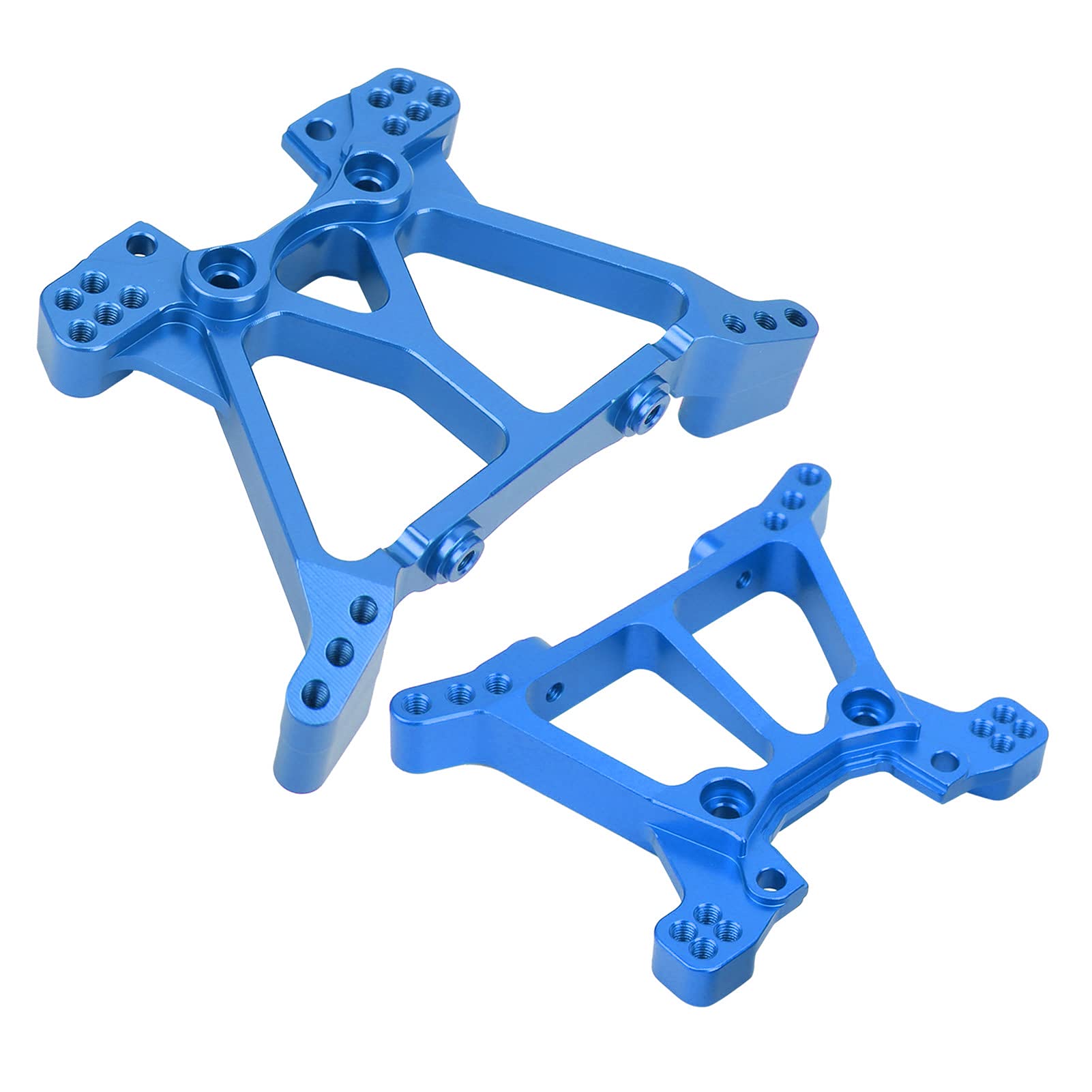 Generic RC Front Rear Shock Tower, RC Aluminum Shock Tower Corrosion‑Resistant Hign Performance Durable Strong for Slash 4X4 TSM for 1/10 RC Car(Blue)