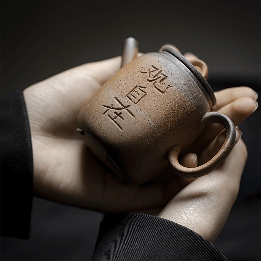 Tetera de Kung Fu Para Hacer té Tetera Zen de cerámica for estudio en casa, tetera individual, juego de té creativo for oficina, tetera de Kung Fu de cuatro vías Juego de Té de Cerámica