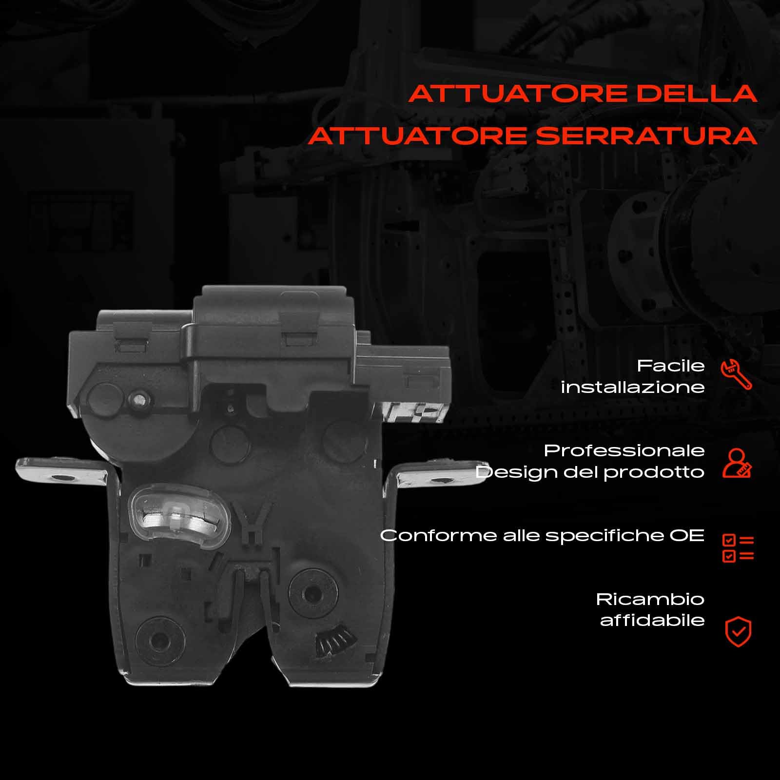 Frankberg Serratura Portellone posteriore Serratura porta Compatibile con Micra III K12 Qashqai +2 I J10 NJ10 Tiida Compatto C11 Tiida Berlina SC11 Tiida Berlina C12 Replace# 90502-2DX0A