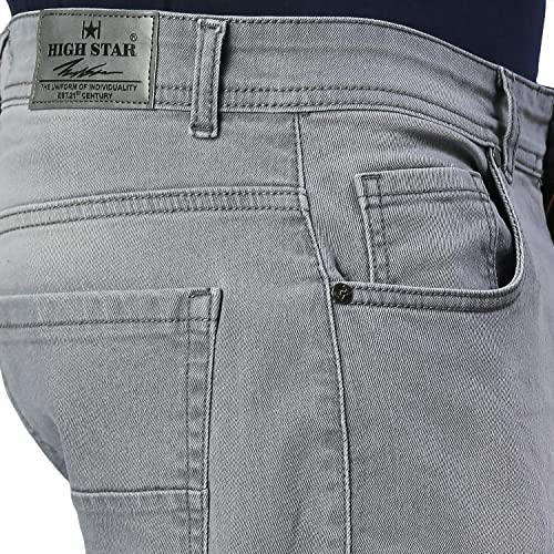 Image of HIGH STAR Men Grey Boot Leg Stretchable Jeans