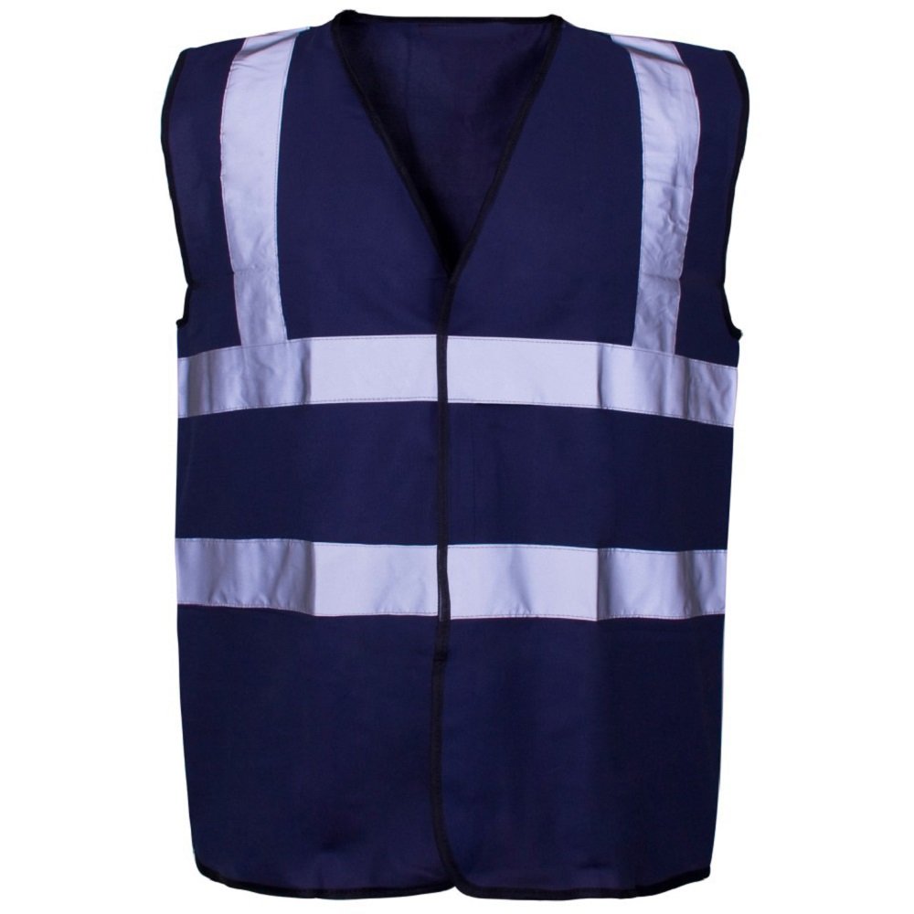 Expert Workwear Hi Vis Coloured Vest Waistcoats Vests - Yellow Orange Pink Green Navy (2XL, Navy) โ image 1