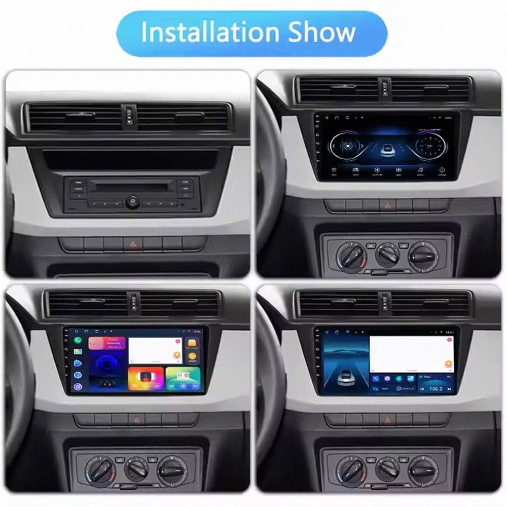 Radio Macchina Touch Screen per Skoda Fabia 2015-2019 Wireless Carplay Android Auto Stereo Auto Bluetooth Ips con Pantalla Táctil con Gps, 4 Nucleo 1G+32G