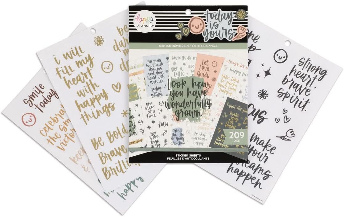 Happy Planner Large Sticker Value Pack-Gentle Reminders