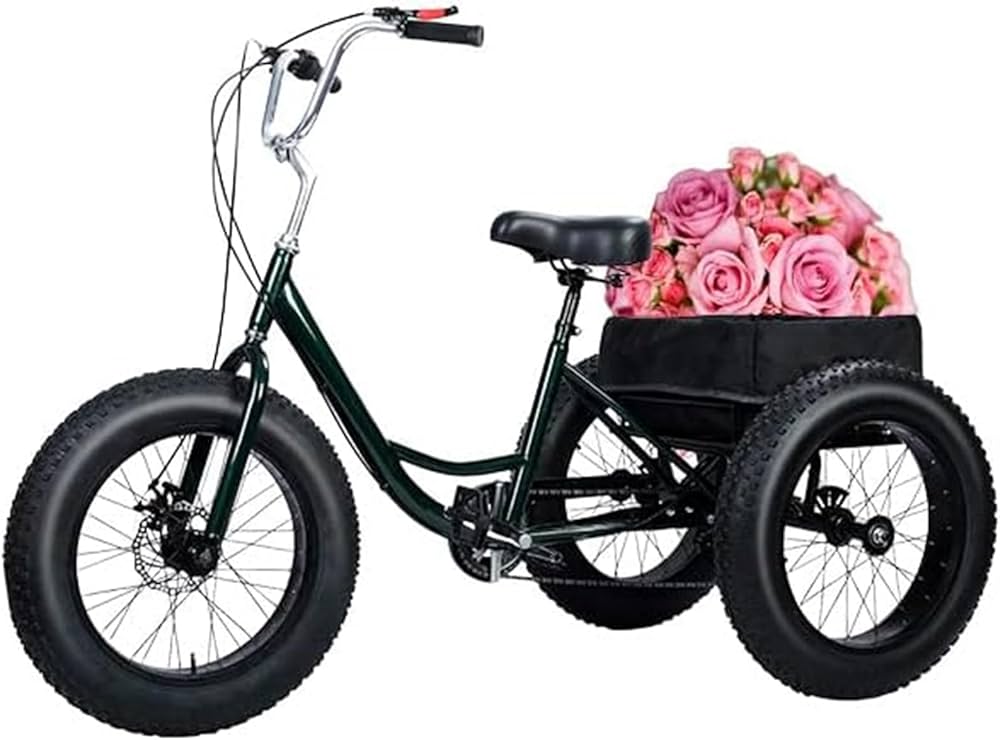 Amazon | 20インチ 大人用 ファットタイヤ三輪車 7速 スノードリフト