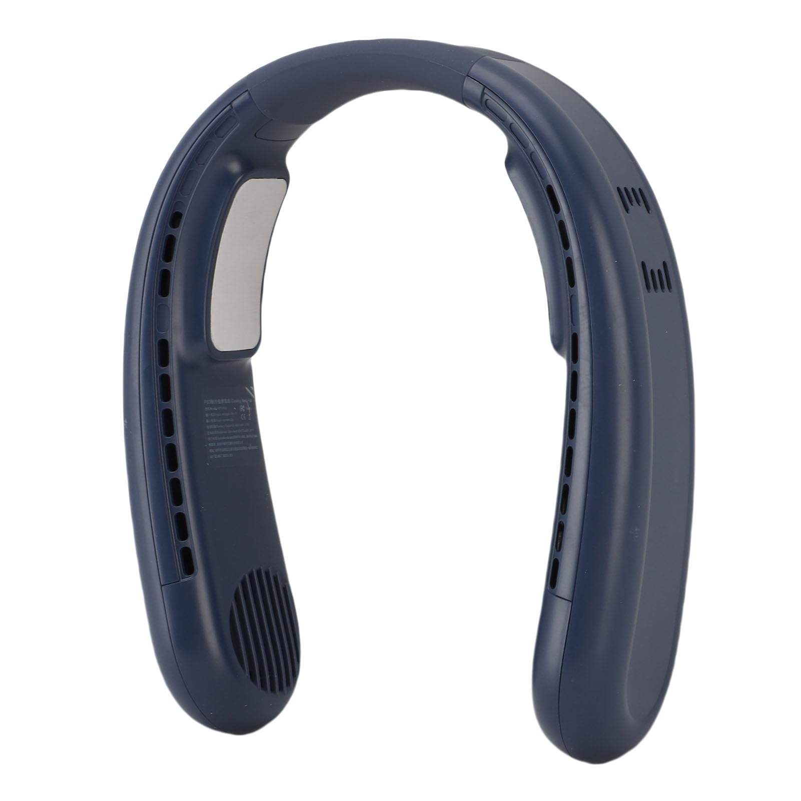 Tragbarer Nackenventilator, Doppelte Kühlung mit Halbleitertechnologie, Starker Wind, Leise, Tragbare, Wiederaufladbare Halsventilatoren für Reisen, Strand, Reiten, Camping (Blau)