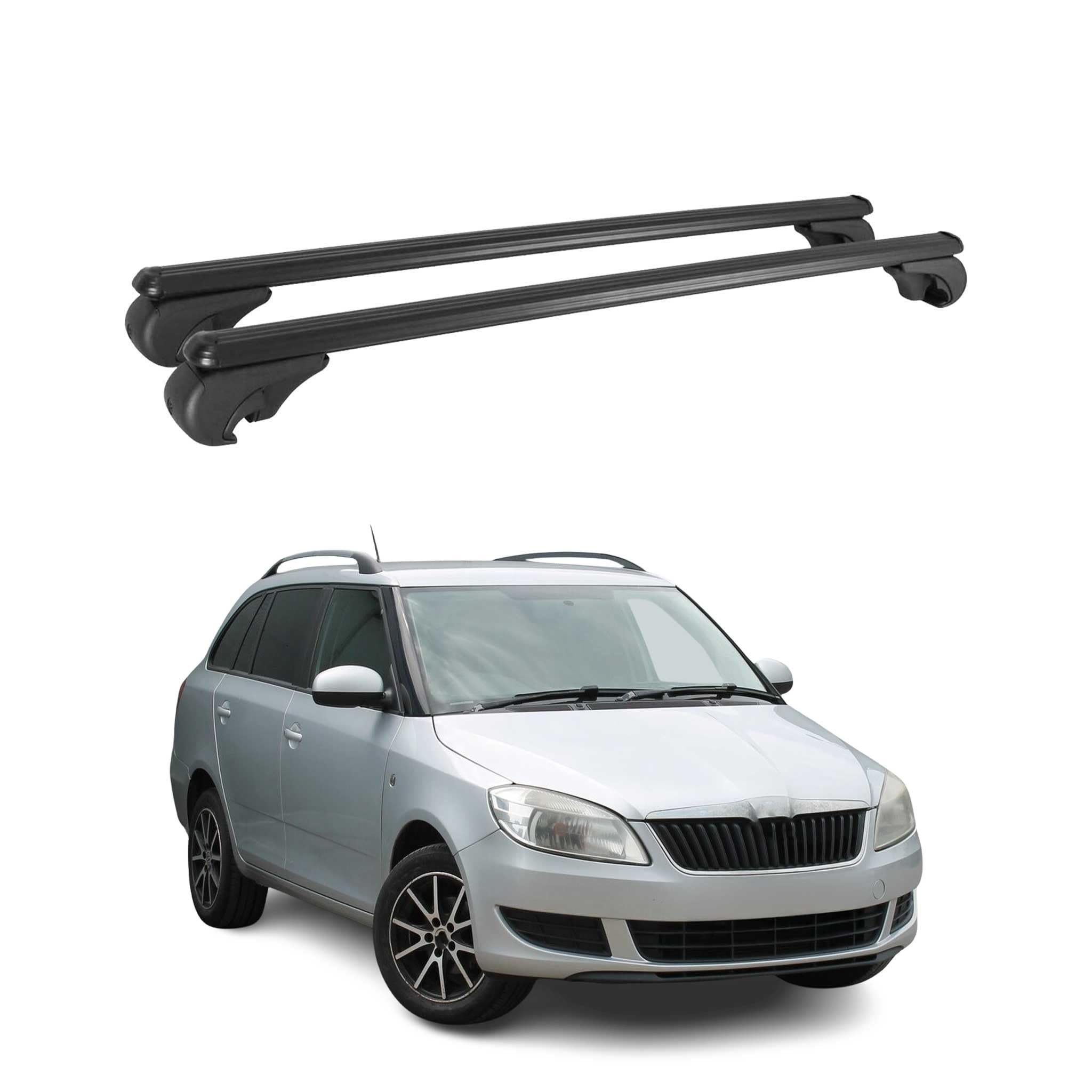 OMAC Barre Portatutto Trasversali in Alluminio per Skoda Fabia mk2 Hatchback 2007-2014 – TÜV/DIN 75302