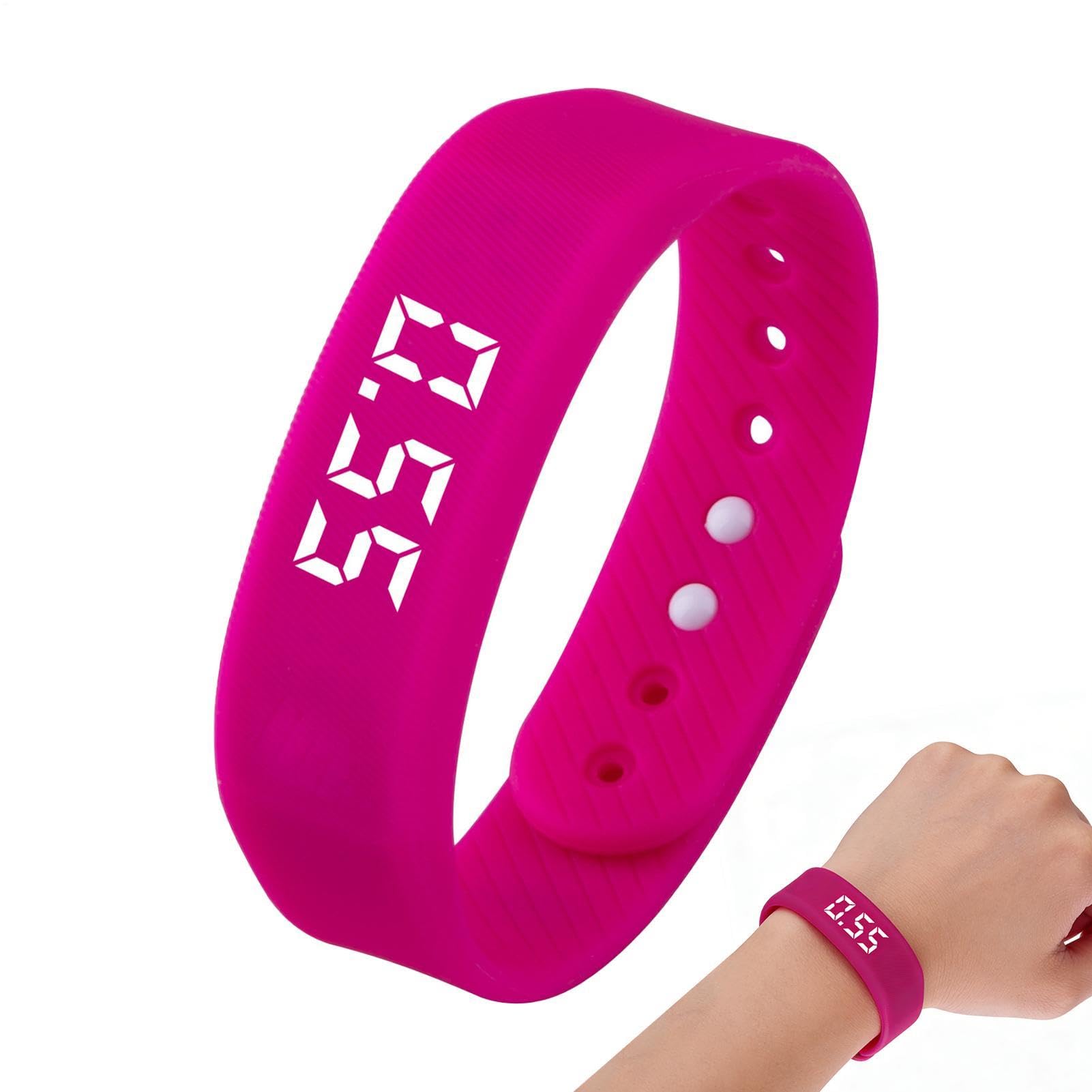 Alarm Clock Wristband | Silicone Waterproof Reminder - Vibrating Wrist Alarm for Sleepers - for Kids Teens Women Men Students Commuting Dorm Library Bedroom Travel